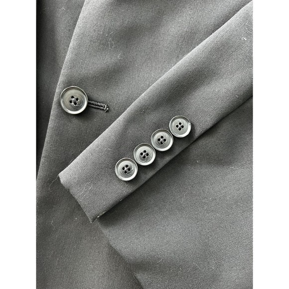OSCAR DE LA RENTA Mens Wool Cashmere Black Blazer Suit Coat‎  Sports Jacket 42L - Picture 6 of 9